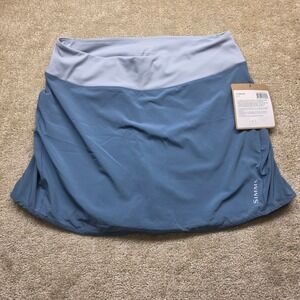 NWT Simms Womens Skort Neptune Blue High Rise Active Hiking Fishing Skirt Large